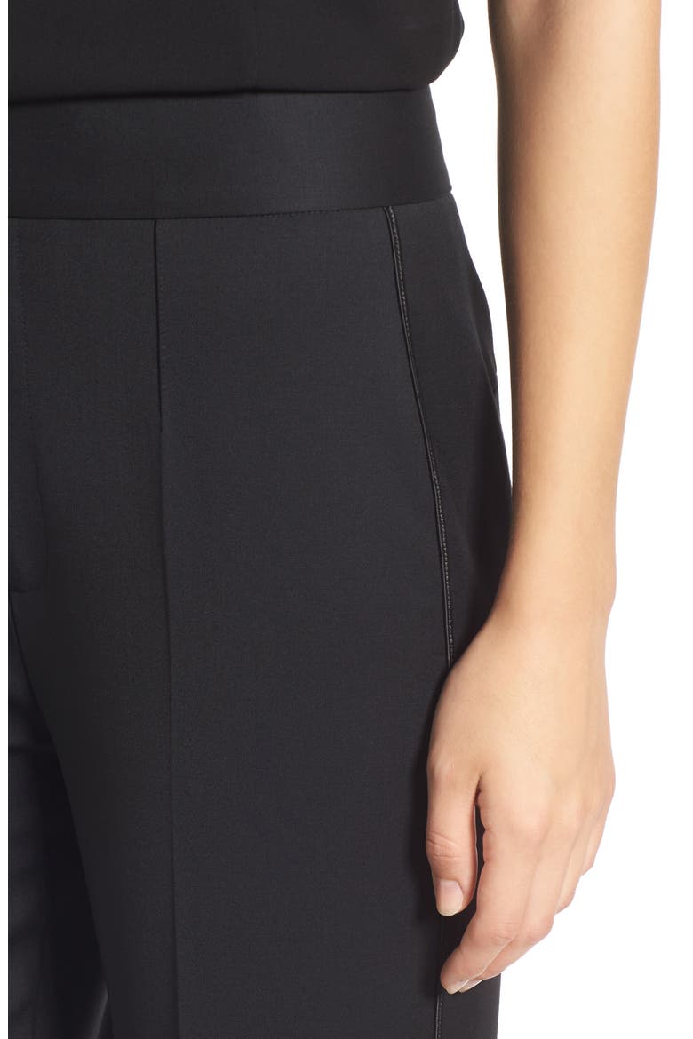 Tuxedo Detail Suit Trousers, Alternate, color, BLACK