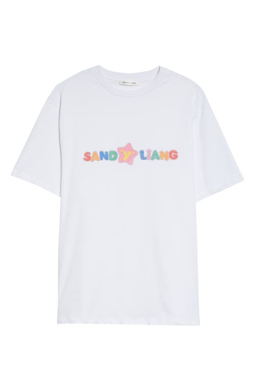 Sandy Liang Womens White Toy Graphic-print Cotton T-shirt In Multi