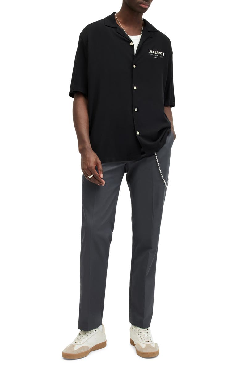 AllSaints Brite Flat Front Pants, Alternate, color,
