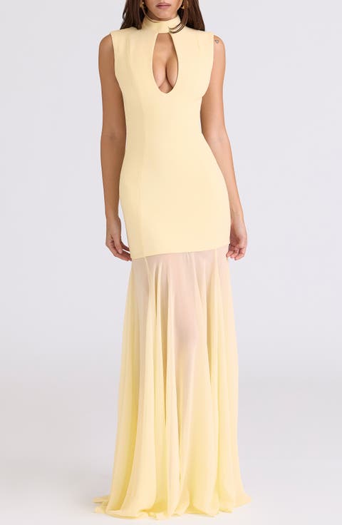 Raphaella Sleeveless Stretch Crepe Gown