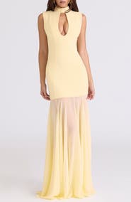 HOUSE OF CB Raphaella Sleeveless Stretch Crepe Gown
