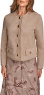 Donna Karan New York Boxy Faux Shearling Lined Coat