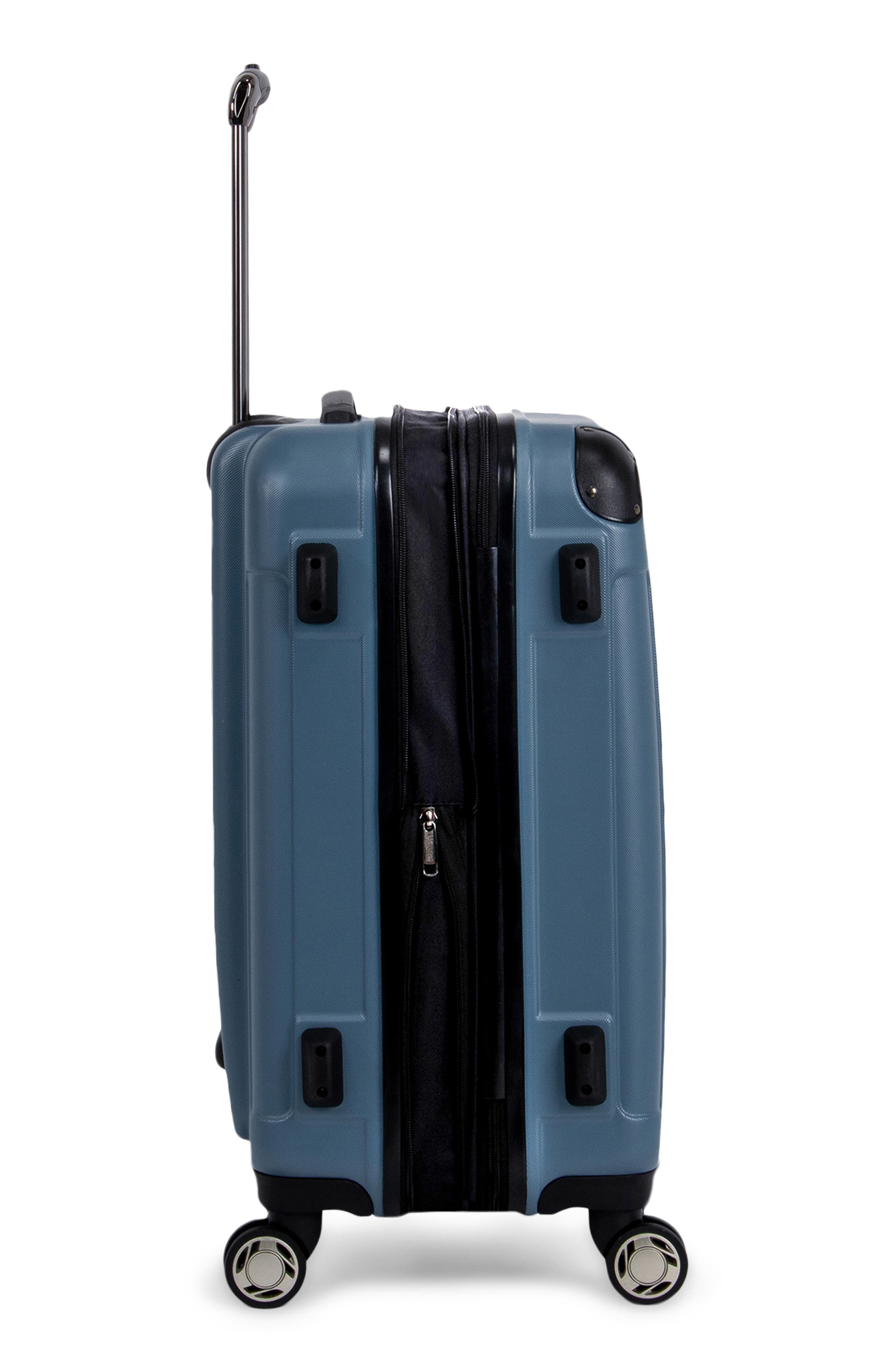 Kenneth Cole Reaction Renegade 24" Lightweight Hardside Expandable Spinner Luggage, Alternate, color, Granite Blue