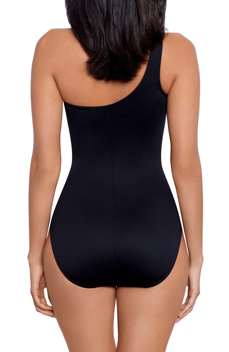 Miraclesuit<sup>®</sup> Iridium Minx One-Shoulder One-Piece Swimsuit, Alternate, color, Blm
