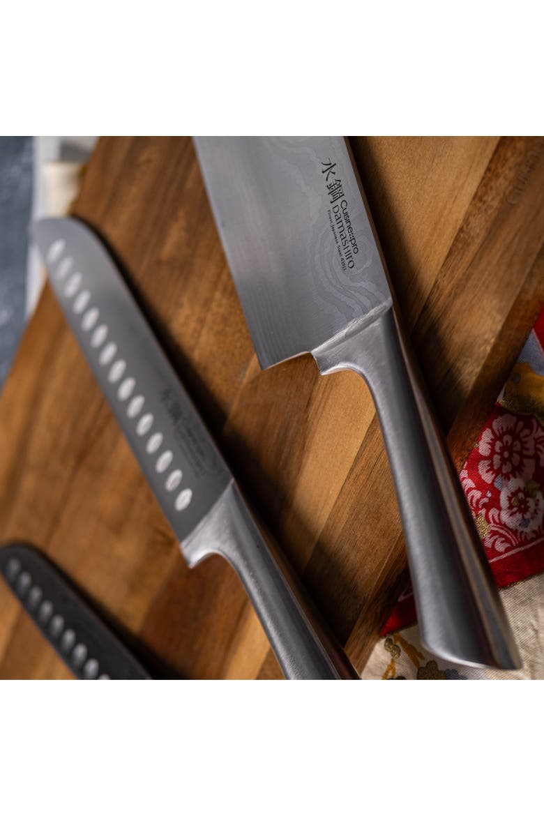 Damashiro® Mizu 7-Piece Knife Block, Alternate, color, Silver