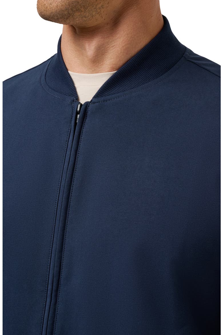 Stretch Cotton Bomber Jacket, Alternate, color, TOTAL ECLIPSE
