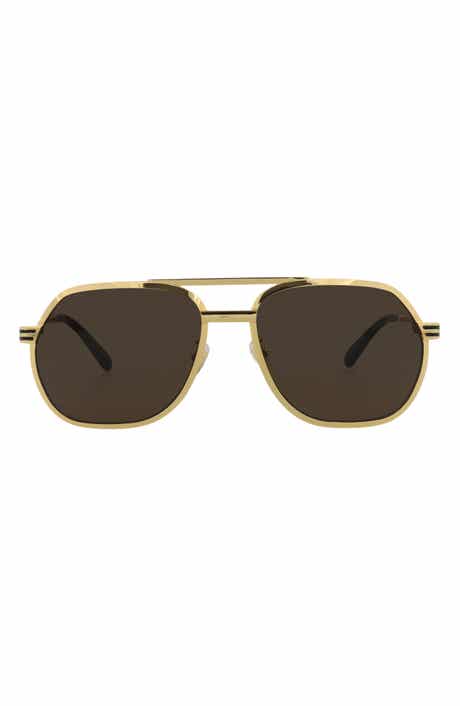 Gucci 60mm Pilot Sunglasses