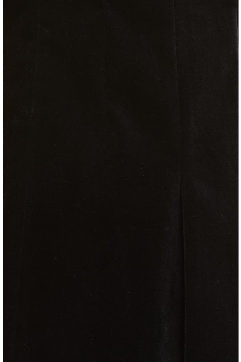 One-Button Stretch Cotton Velveteen Blazer, Alternate, color, NOIR