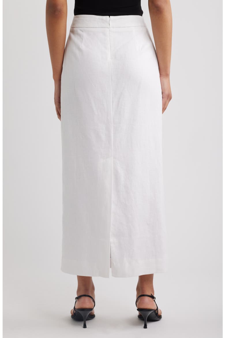 Lydia Linen Maxi Skirt, Alternate, color, WHITE