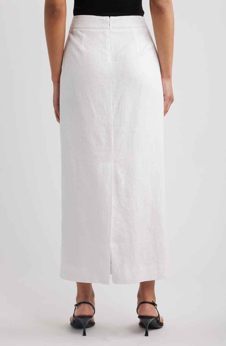 Reformation Lydia Linen Maxi Skirt, Alternate, color, White