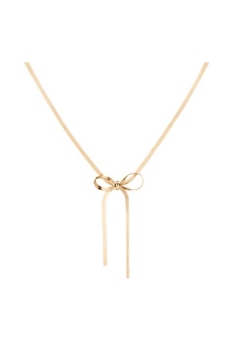 Herringbone Bow Choker Necklace