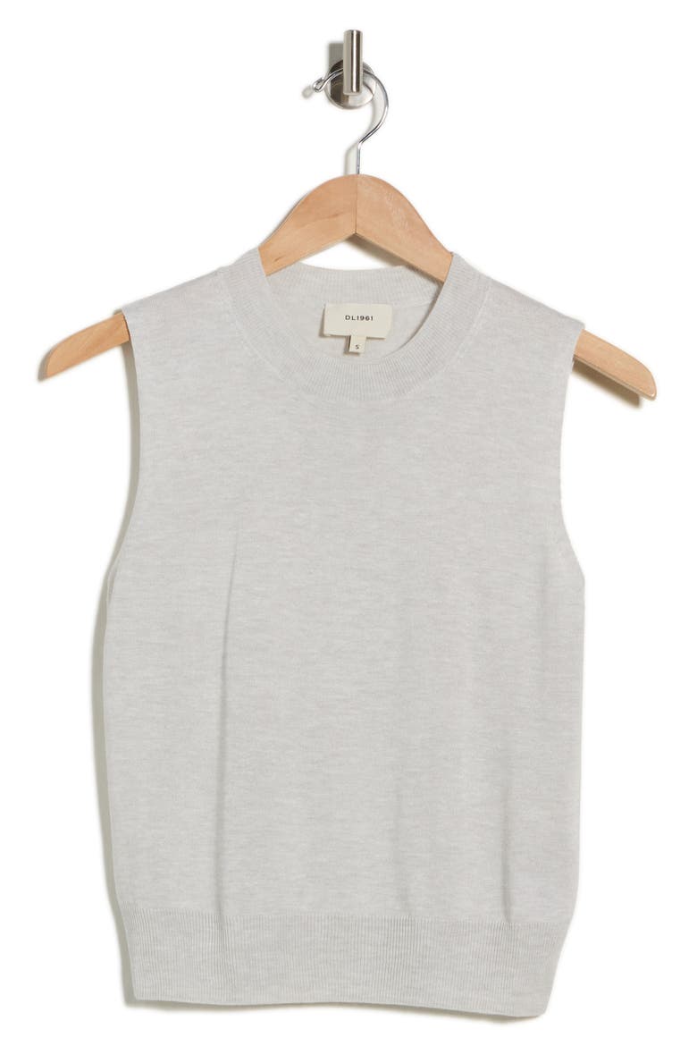 Crewneck Sleeveless Knit Top, Alternate, color, LATHER