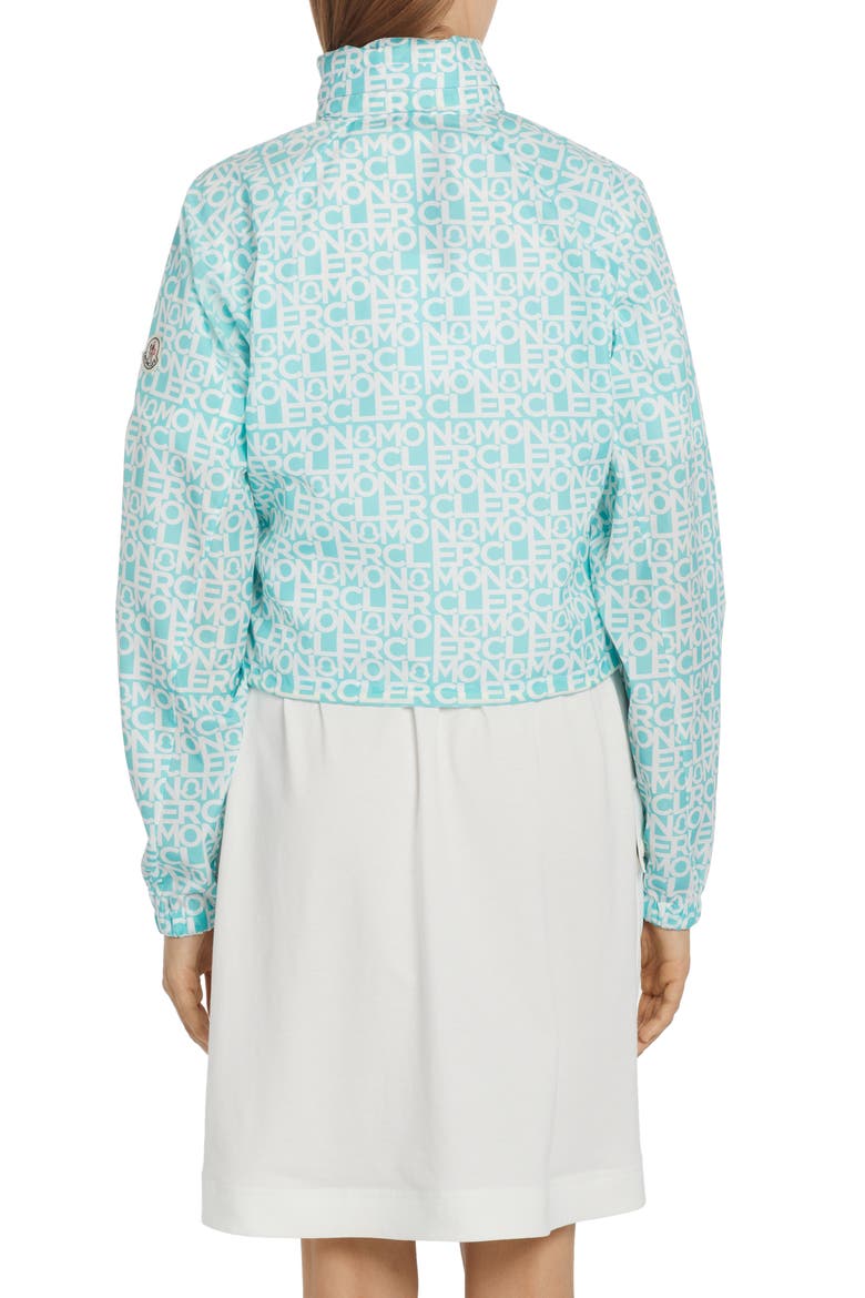 Alose Logo Print Taffeta Jacket, Alternate, color, GREEN MULTI