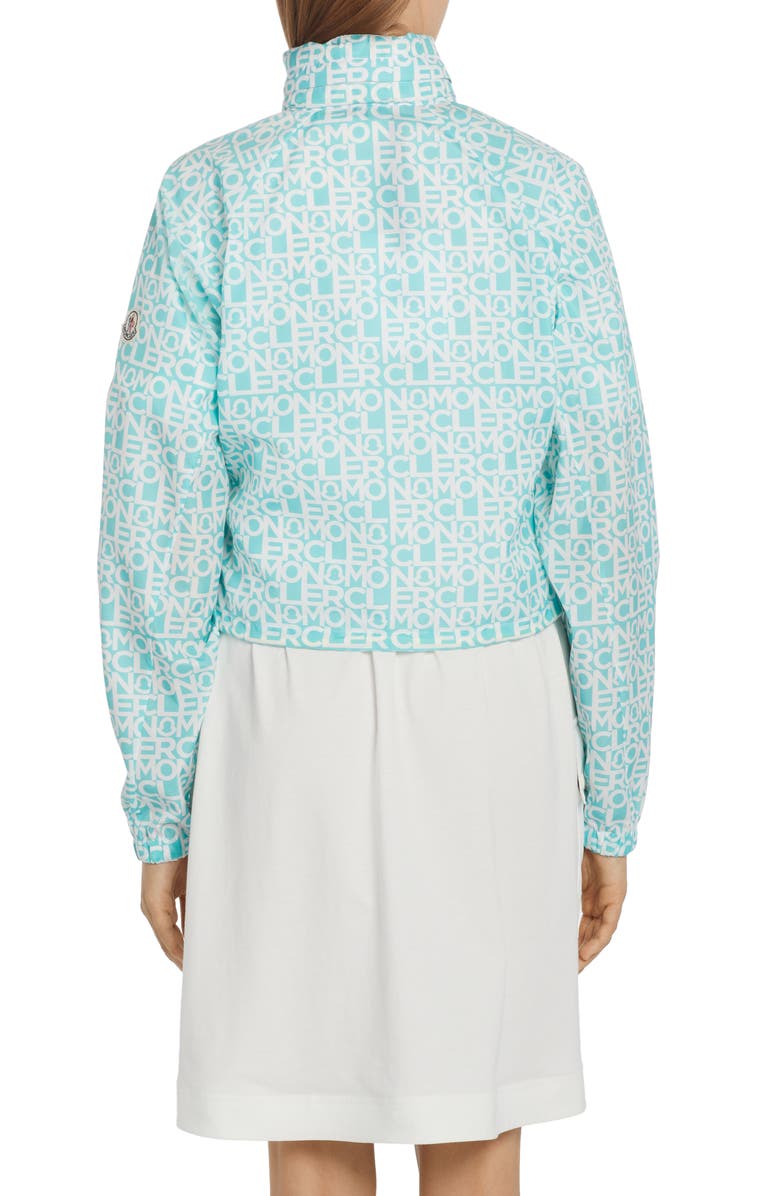 Moncler Alose Logo Print Taffeta Jacket, Alternate, color,