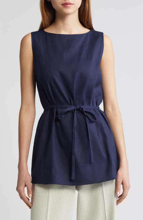 rag & bone Holland Sleeveless Linen Blend Tunic Top