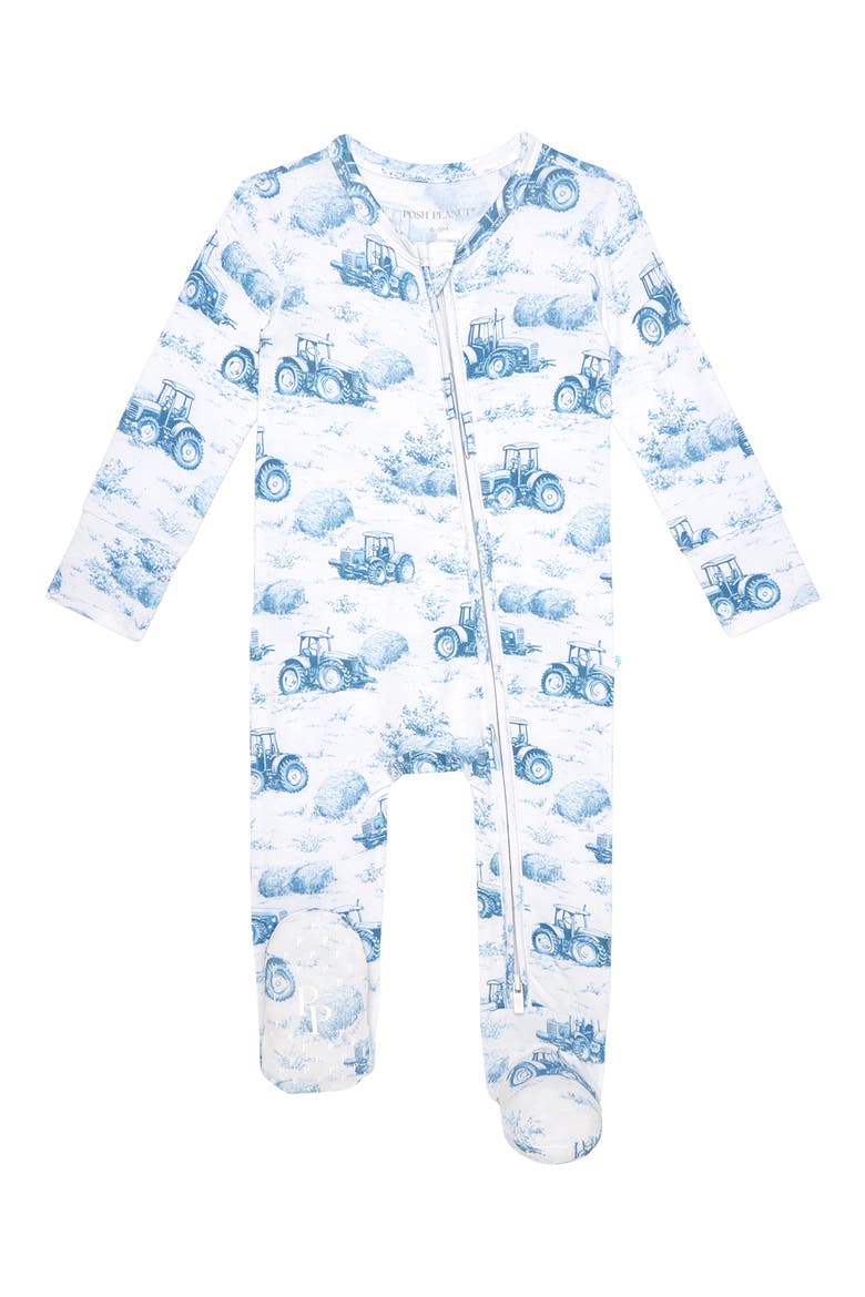 Fitted Convertible One-Piece Pajamas, Main, color, DARK BLUE