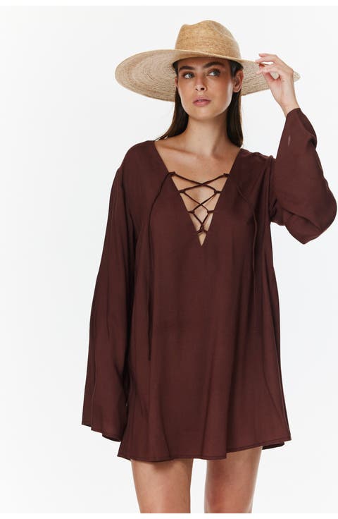 Mist & Sand Mini Dress Cover-Up