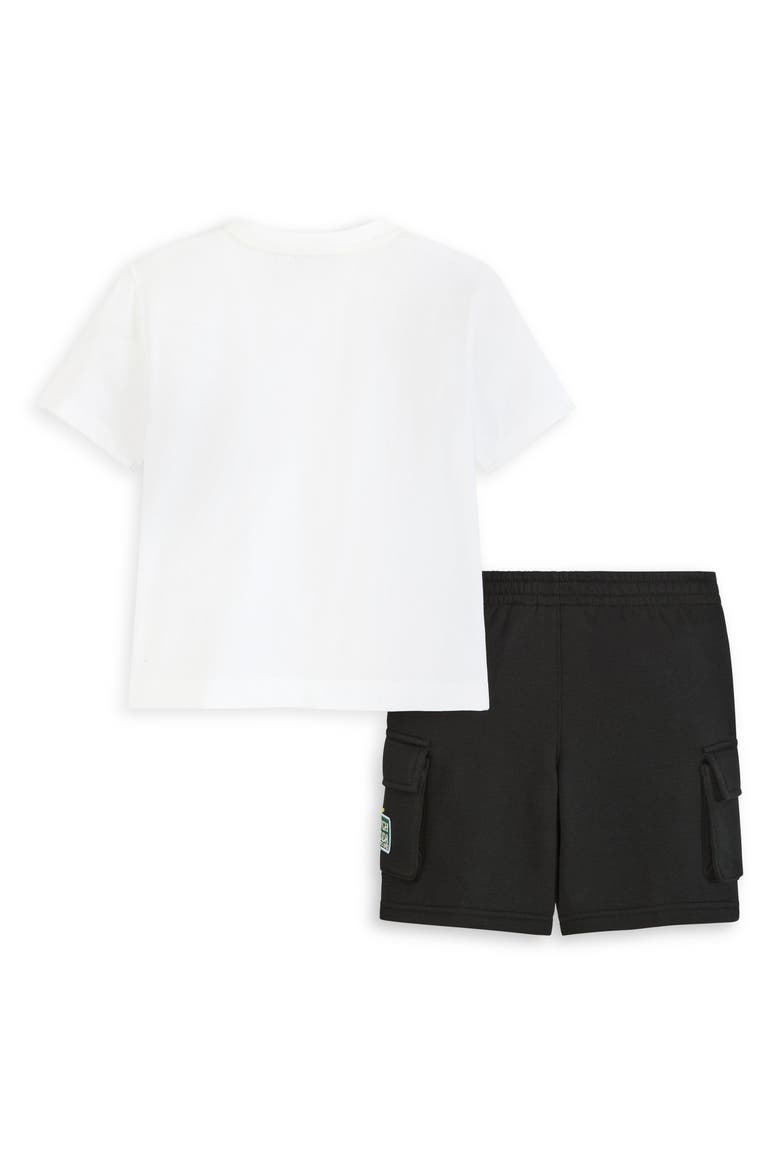 Kids' Cadillac Jersey Graphic T-Shirt & Fleece Shorts Set, Alternate, color, WHITE TRADITIONAL