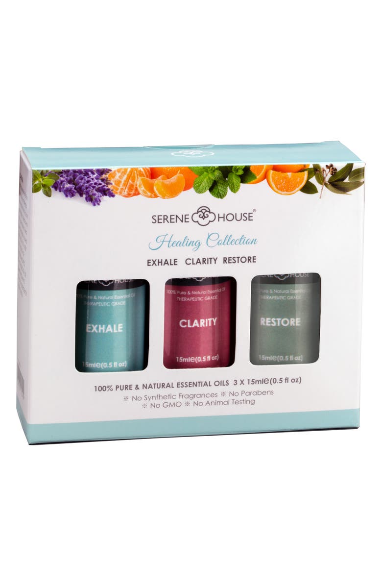 SERENE HOUSE Restore & Healing 3-Pack Essential Oils, Alternate, color, Multi