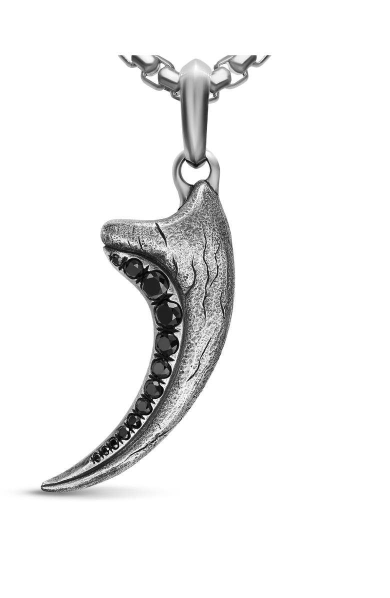 David Yurman Raptor Claw Amulet, Alternate, color, Silver Pave