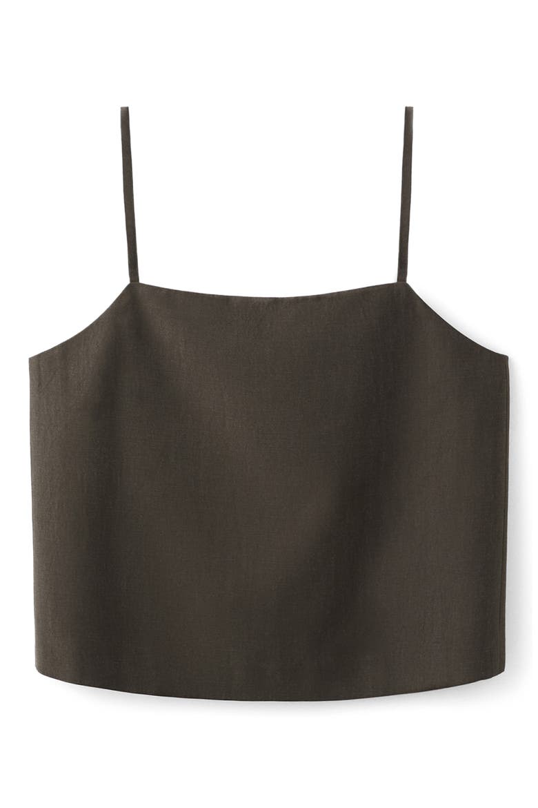 Sleeveless Crop Top, Alternate, color, CHOCOLATE