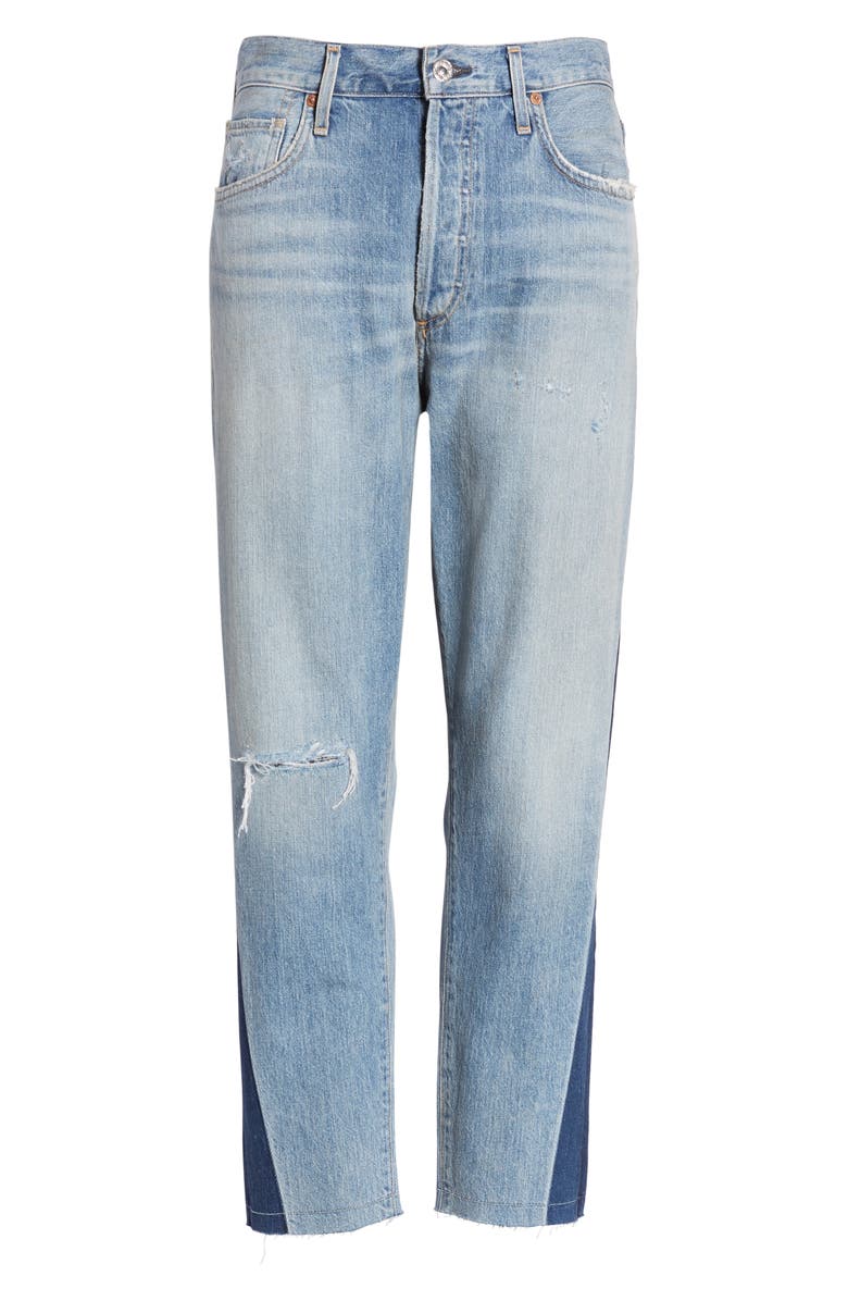 Citizens of Humanity Liya Ripped Shadow Detail Raw Hem Jeans, Alternate, color, 