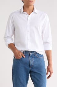 Barbour Throckley Tailored Fit Pin Point Button-Up Shirt