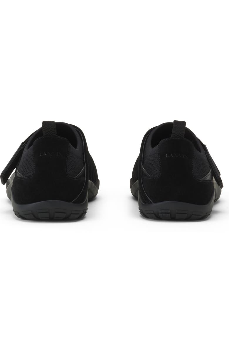 Lanvin Lnv1 Knit And Suede Sneakers, Alternate, color, Black/Black