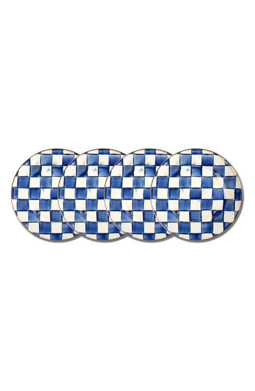 Mackenzie-childs Mackenzie Childs Royal Check Set Of 4 Dinner Plates