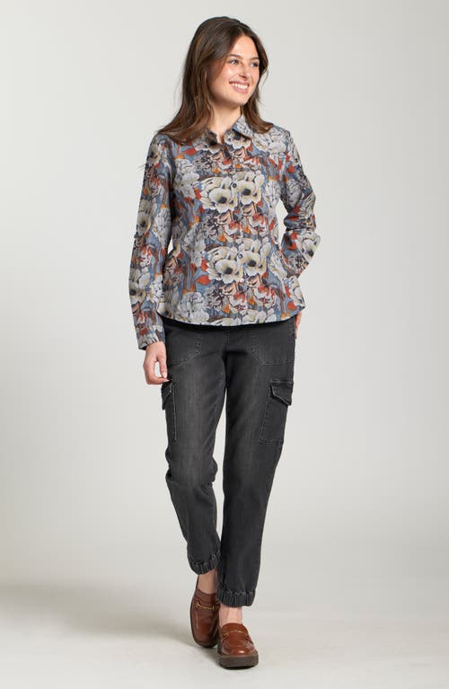 Apny Print Poplin Button-up Shirt In Multi