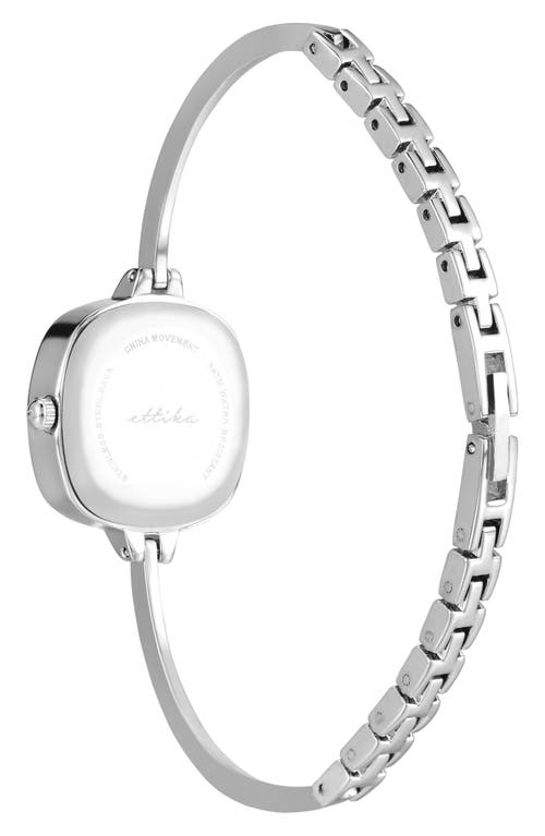 Ettika Square Case Slim Strap Watch In Metallic
