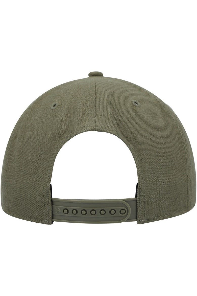 Men's '47 Olive Cleveland Cavaliers Ballpark Camo Captain Snapback Hat, Alternate, color, Olive