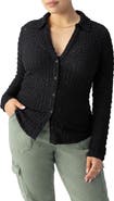 Sanctuary Pucker Up Dreamgirl Semisheer Cotton Blend Lace Button-Up Shirt
