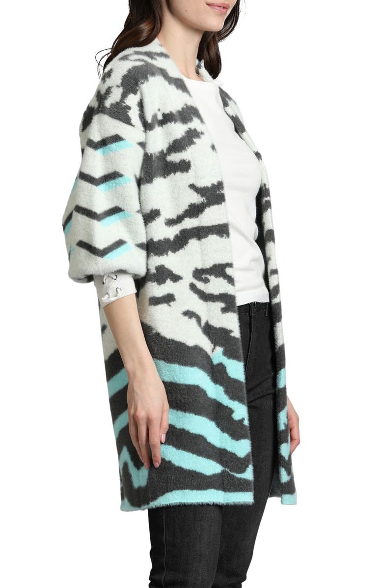 APNY Ombré Zebra Stripe Cardigan, Alternate, color, 