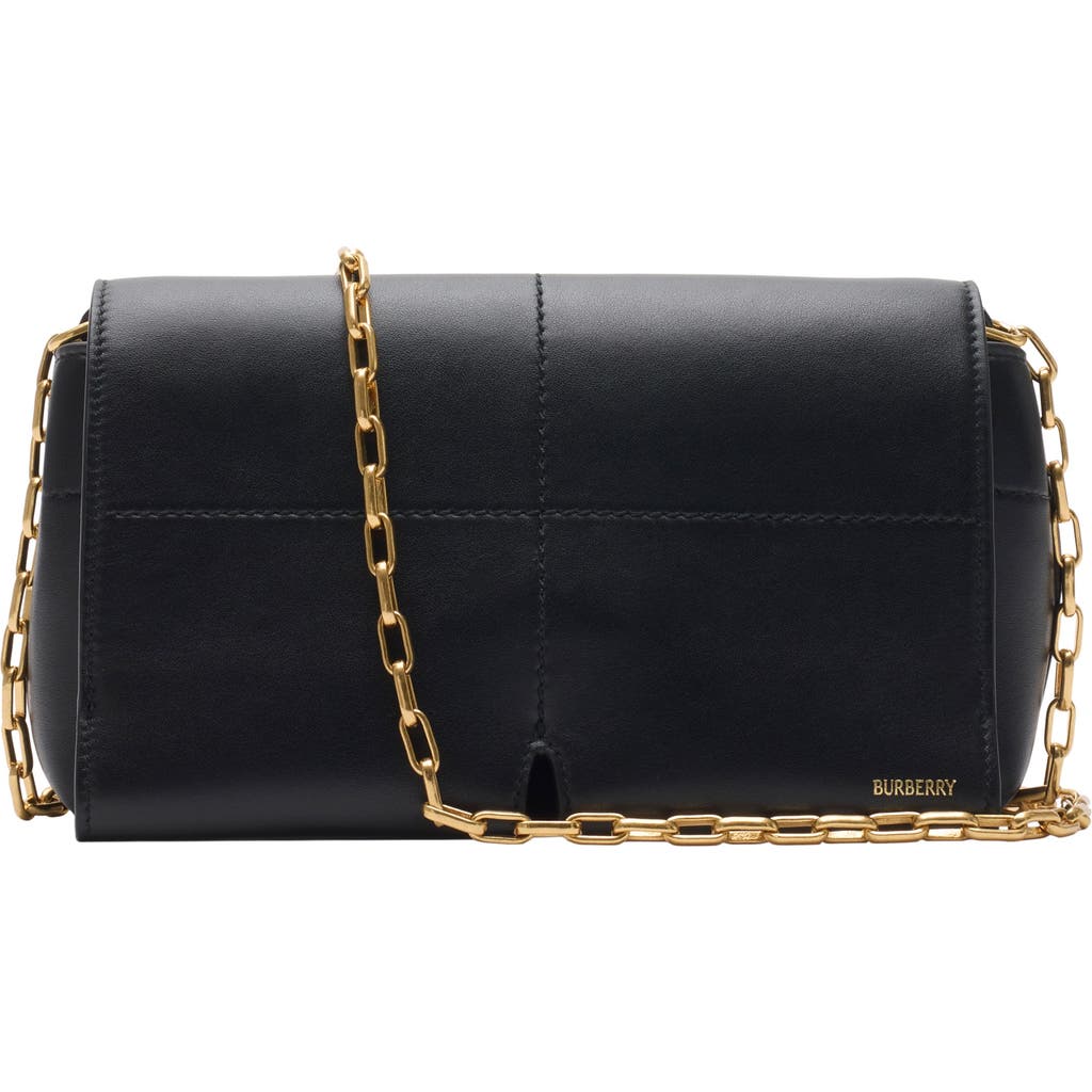 Burberry Snip Chain Shoulder Bag In Black