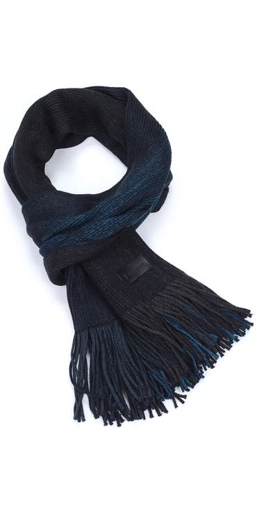 King Striped Knit Scarf