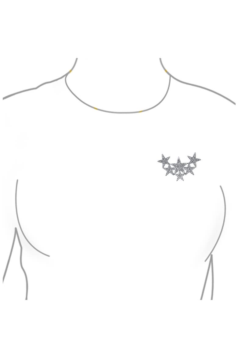 Large Holiday Star Brooch, Alternate, color, SILVER