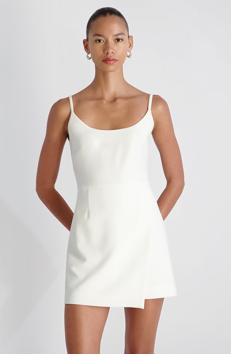 French Connection Whisper Asymmetric Hem Minidress, Alternate, color, Summer White