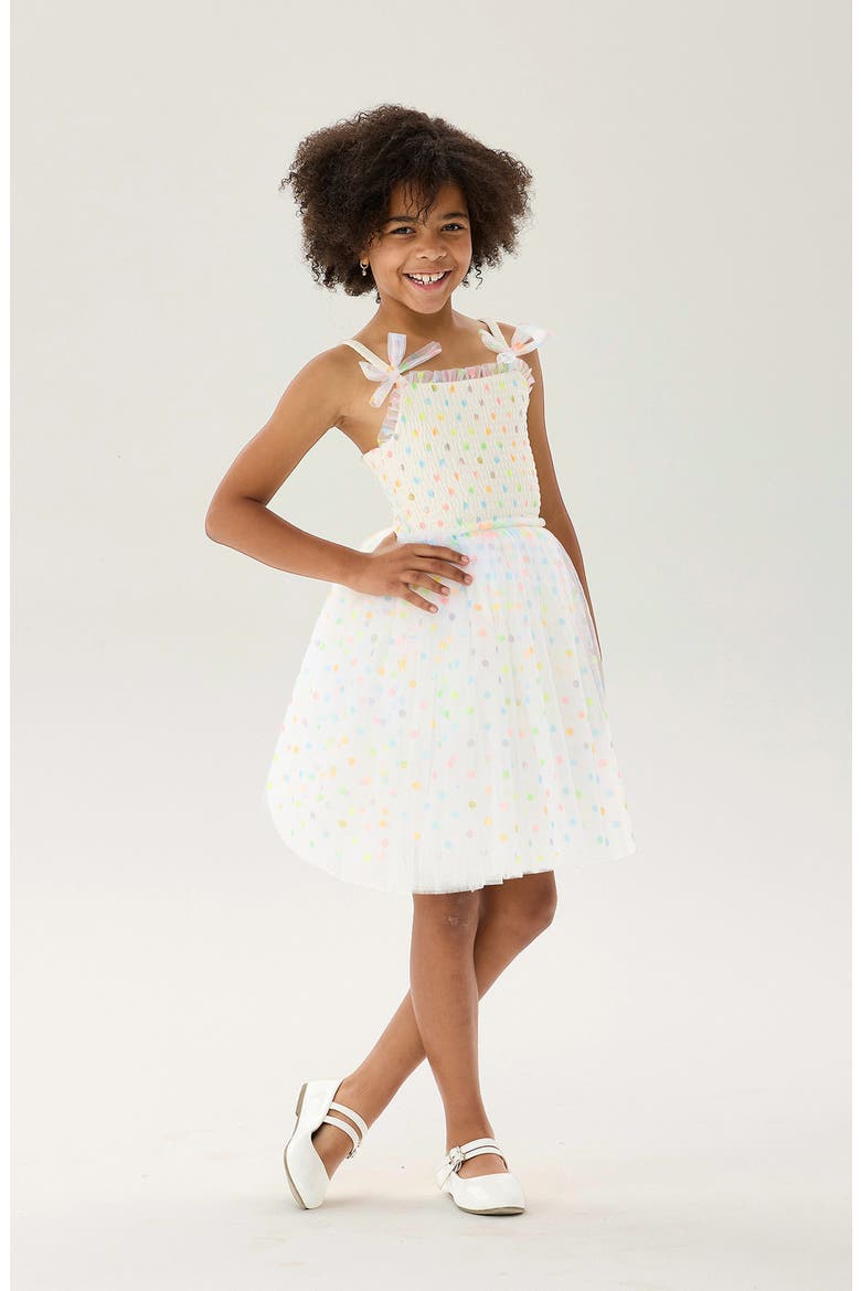 Kids' Wishes Tulle Dress, Alternate, color, CREAM