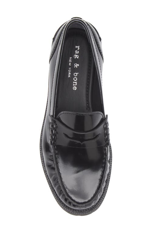 Rag & Bone Corey Lug Sole Penny Loafer In Black