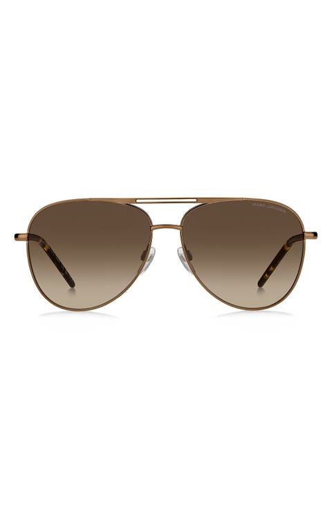59mm Gradient Pilot Sunglasses