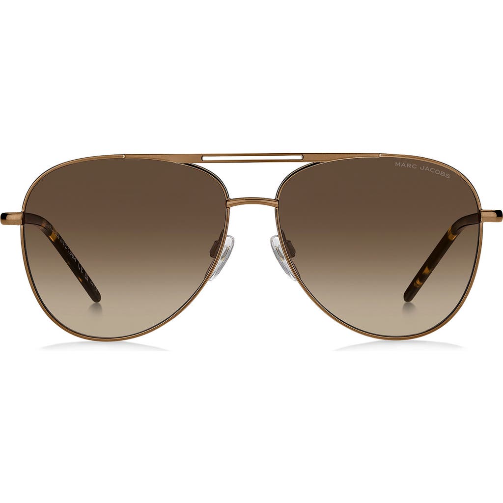 Marc Jacobs 59mm Gradient Pilot Sunglasses In Brown