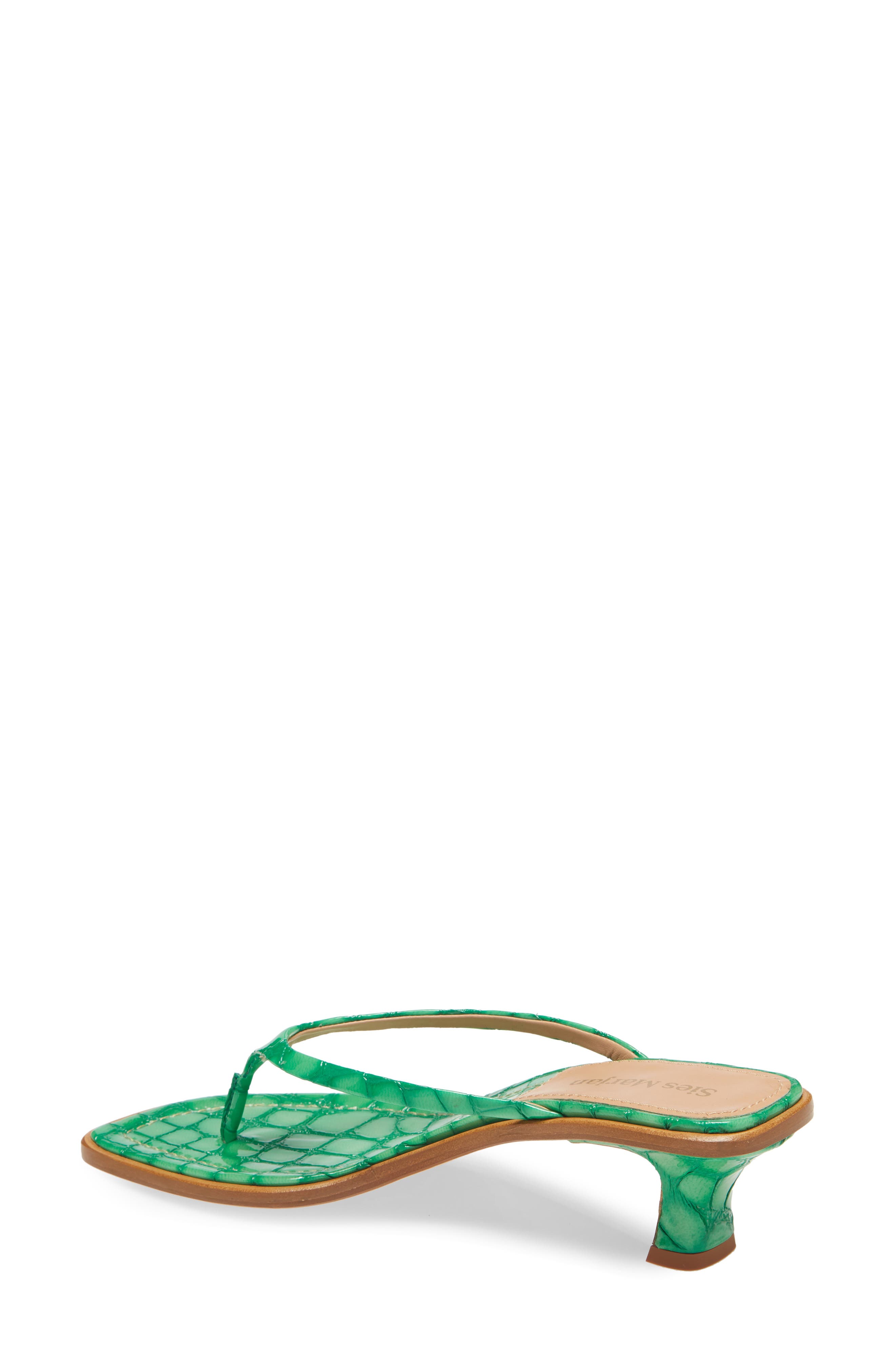 Sies Marjan Alix Crocodile Embossed Sandal, Alternate, color, 