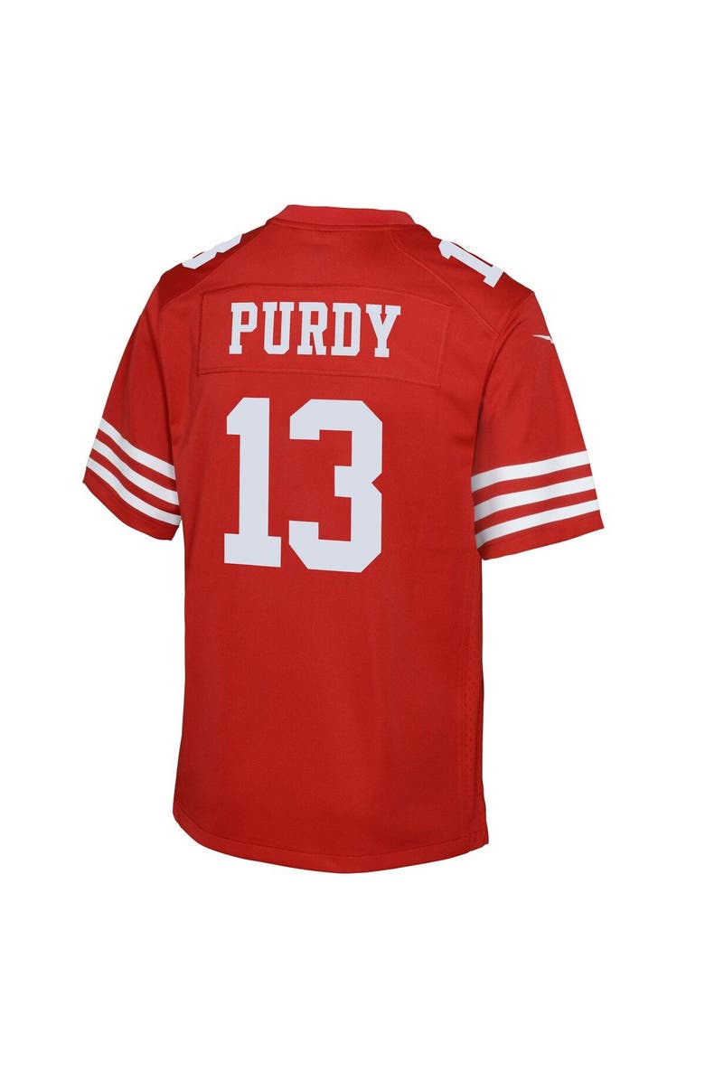 Nike Youth Nike Brock Purdy Scarlet San Francisco 49ers Game Jersey, Alternate, color, Scarlet