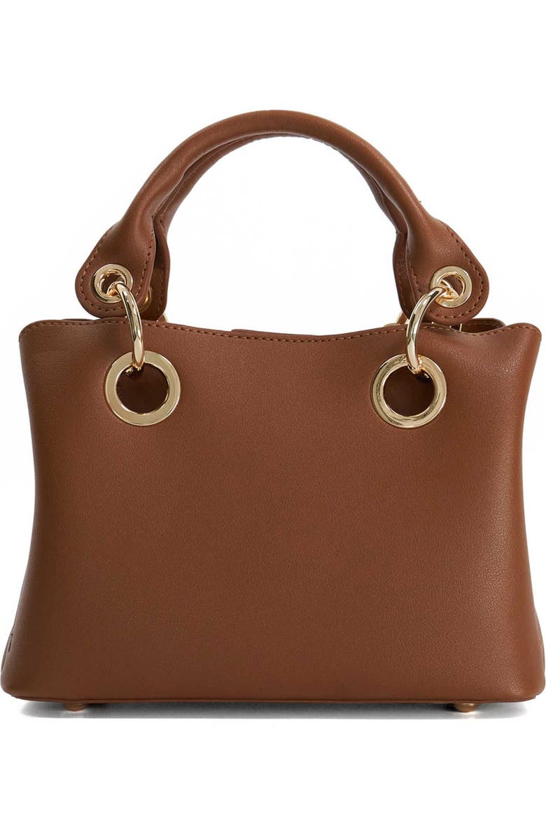 Dune London Diddydelaser Faux Leather Top Handle Bag, Main, color, Tan