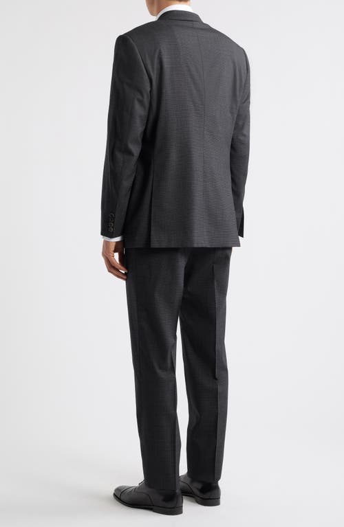 Canali Siena Regular Fit Check Stretch Wool Suit In Gray