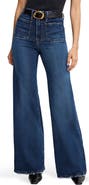 Good American Soft-Tech Good Waist Patch Pocket High Waist Palazzo Jeans