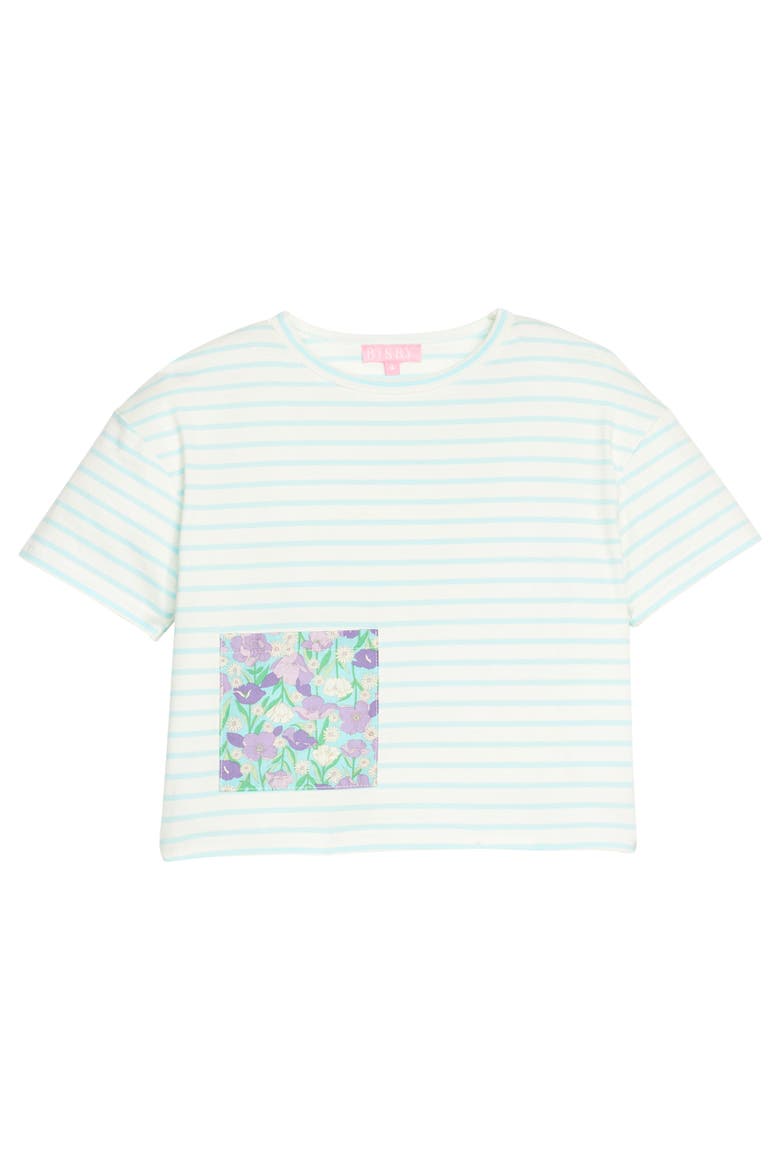 Kids' Boxy Stripe Tee, Main, color, Tillies Tulips
