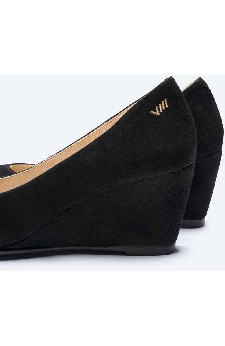 VISCATA Verona Suede Wedges, Alternate, color, Black