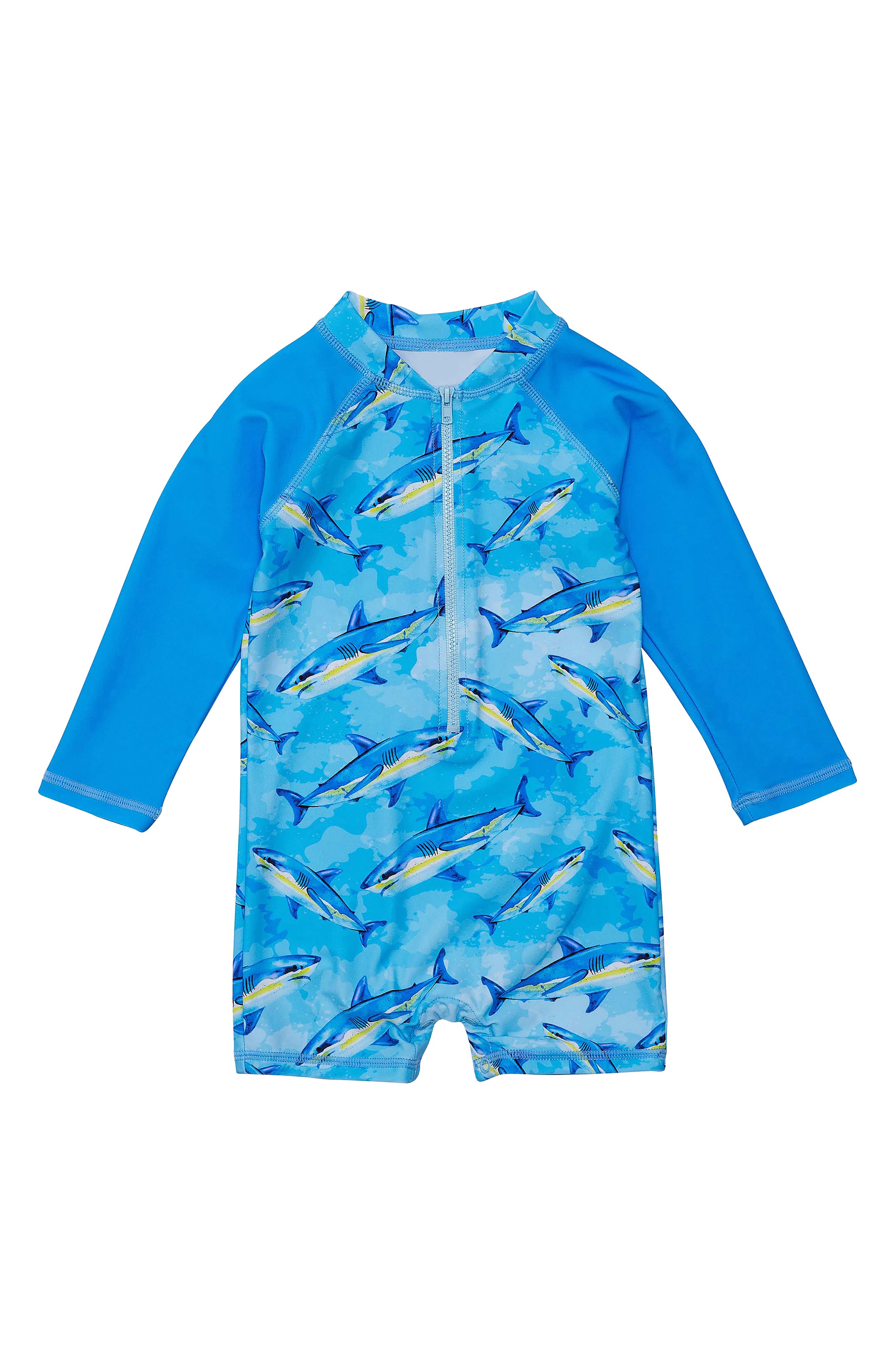 Snapper Rock Jawsome Waves One-Piece Rashguard Swimsuit | Nordstrom